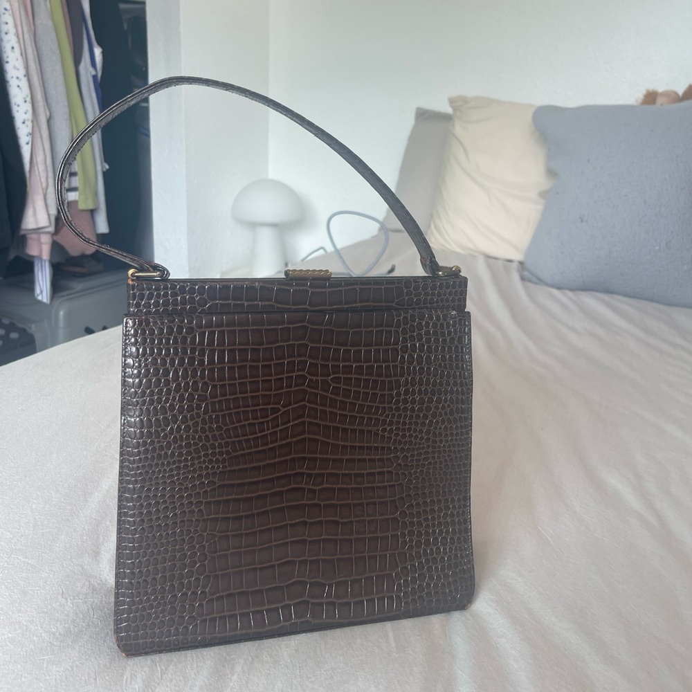 Brown leather purse